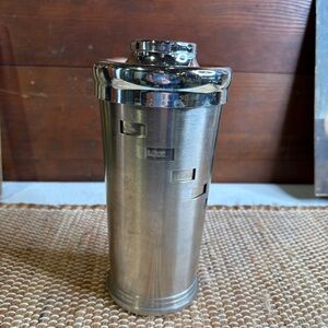 Restoration Hardware Silver Dial A Drink Cocktail Recipe Shaker